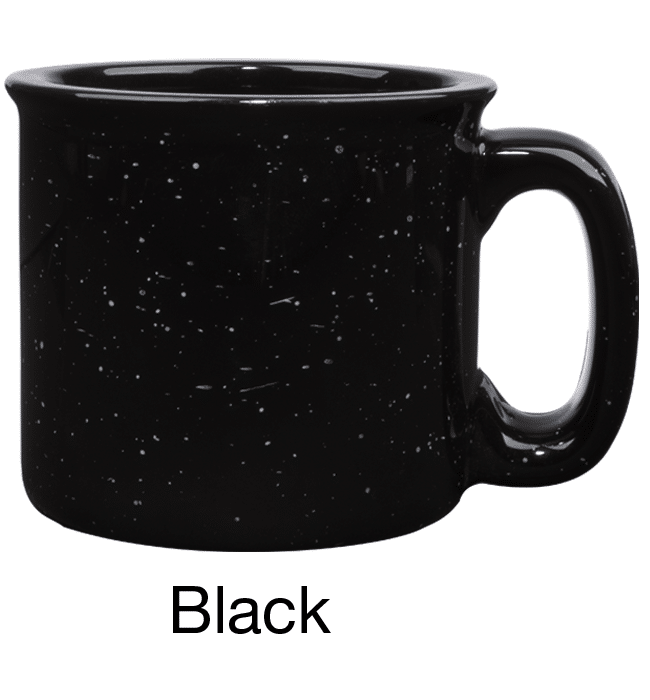 [1209, 4C] 15oz Ceramic Campfire Mug Burgundy, White, Ocean, Cobalt, Aqua, Black (Blank)