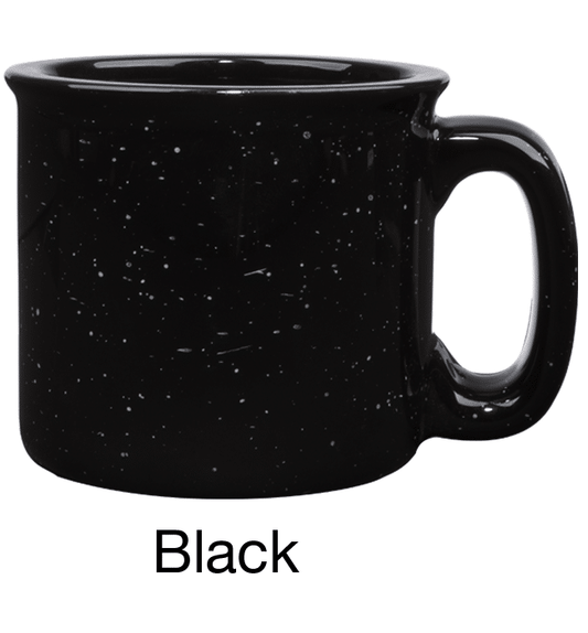 [1209, 4C] 15oz Ceramic Campfire Mug Burgundy, White, Ocean, Cobalt, Aqua, Black