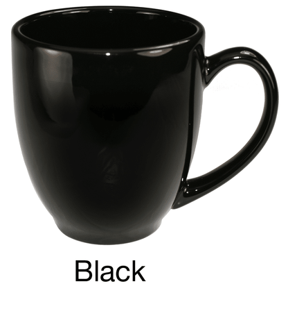 [1376, 4C] – 16oz Bistro Ceramic Mug Black, Cobalt, Aqua, Dark Plum