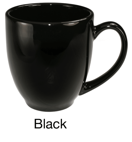 [1376, 4C] – 16oz Bistro Ceramic Mug Black, Cobalt, Aqua, Dark Plum