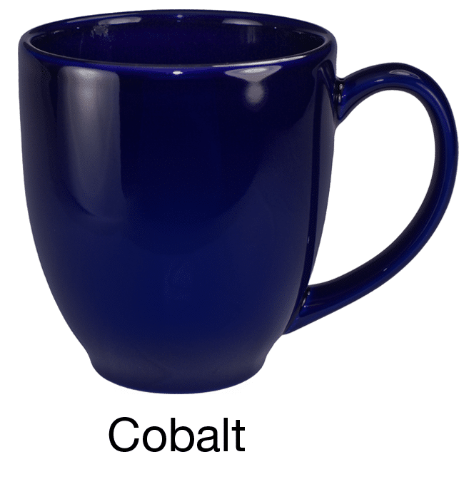 [1376, 4C] – 16oz Bistro Ceramic Mug Black, Cobalt, Aqua, Dark Plum