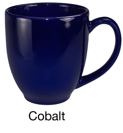 [1376, 4C] – 16oz Bistro Ceramic Mug Black, Cobalt, Aqua, Dark Plum