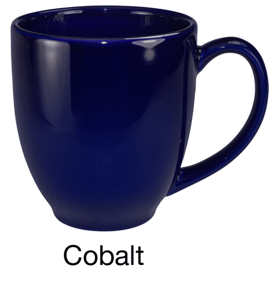 [1376, 4C] – 16oz Bistro Ceramic Mug Black, Cobalt, Aqua, Dark Plum