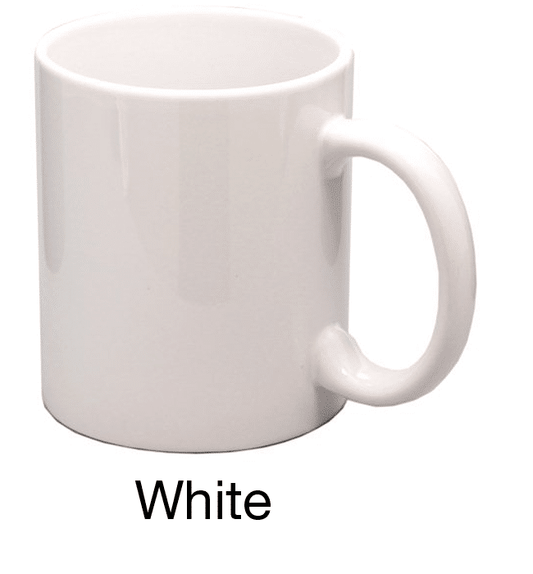 [3421, 4C] – 11 oz White C-Handle Ceramic Mug (Blank)