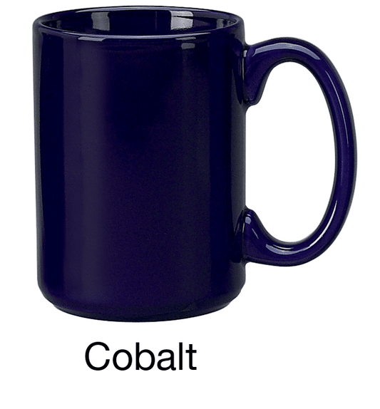 [3435, 4C] – 15oz El Grande Ceramic Mug Steel Blue, Cobalt, Black, Green, Aqua (Blank)