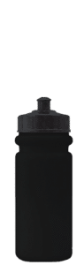 [5070B, 4C] – 600ml Black Plastic Water Bottle (Lids Sold Separately) (Blank)