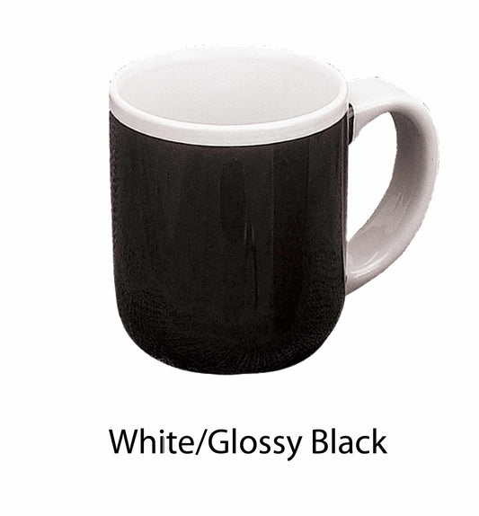 [6112, 4C] – 16 oz Black/White Inverse Color Ceramic Mug (Blank)