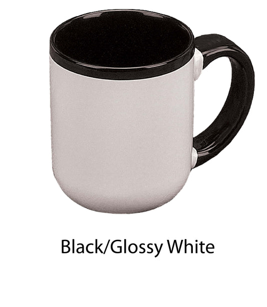 [6112, 4C] – 16 oz Black/White Inverse Color Ceramic Mug (Blank)