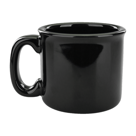 [5209, 4C] – 15 oz Ceramic Campfire Mug (Black, White, DarkPlum, Gamboge, Aqua, Burgundy, Green)