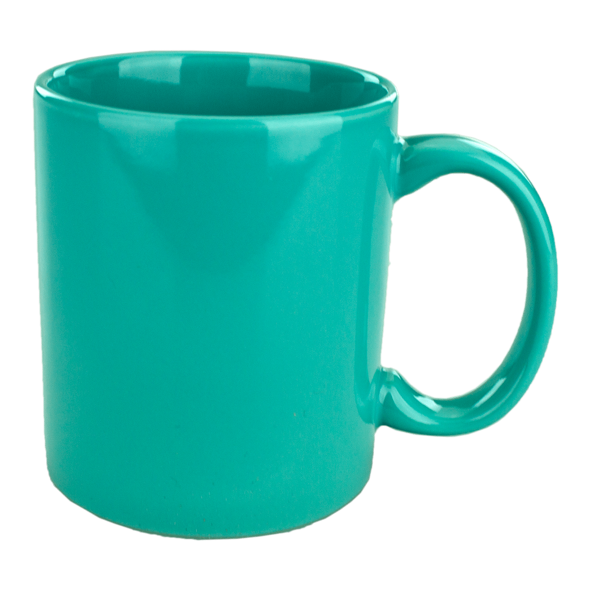 [3421, 4C] – 11oz C-Handle Ceramic Mug Maroon, Green, Cobalt, Black, Aqua, Dark Plum (Blank)