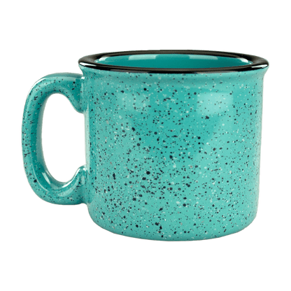 [1209, 4C] 15oz Ceramic Campfire Mug Burgundy, White, Ocean, Cobalt, Aqua, Black (Blank)