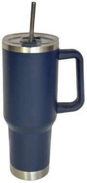 [SD19940, 4C] – 40 oz Arcticware™ Stainless Steel Mug with Handle & Straw Lid